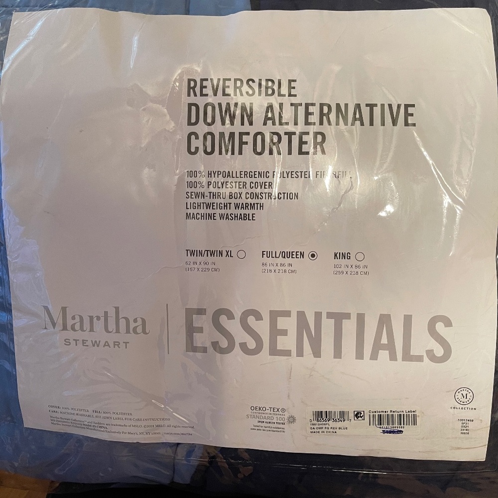Martha Stewart Down Alternative Comforter
